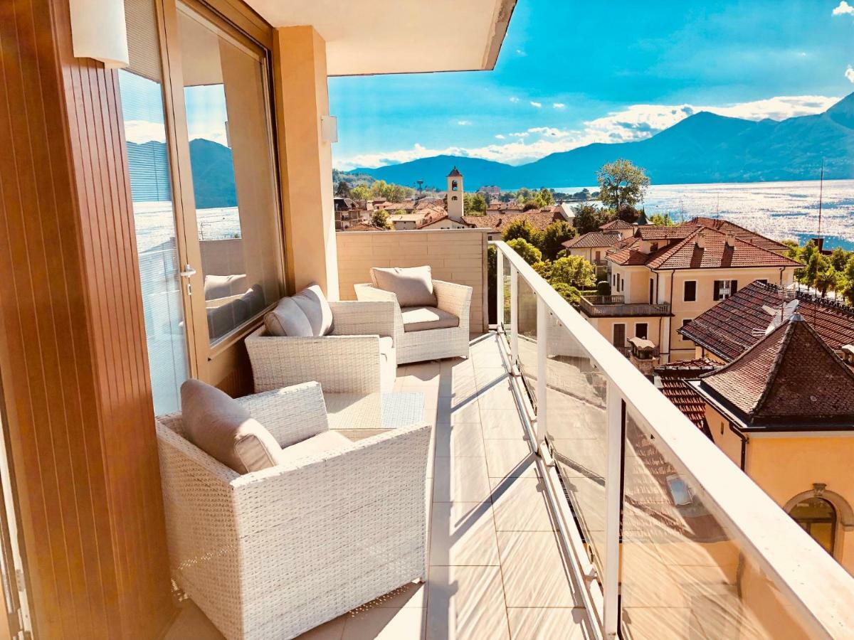 Apartamento Attico Palazzo Di Vetro Luino Exterior foto